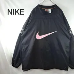 【美品】NIKE　90s　銀タグ　ピンクロゴ　ナイキ　ナイロンプルオーバー