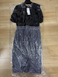 【新品タグ付】TOCCA⭐︎PARLOUR ドッキングドレス size4 ネイビー