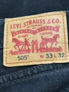 LEVI 505 ブラックデニム W33 L32