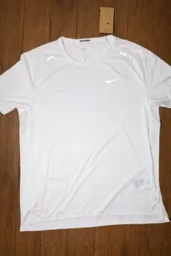 ナイキ NIKEランニングTシャツ 白 DRI-FIT 半袖 メンズ 速乾 軽量