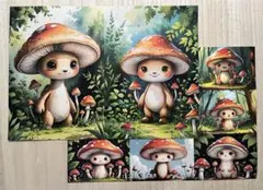 デザインペーパー《きのこフレンズ》