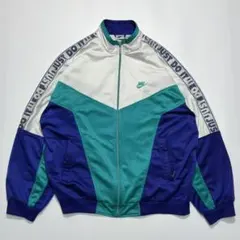 90s ナイキ 白タグ トラックジャケット ジャージ XL 刺繍ロゴ ＊5648