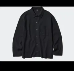 uniqlo ミラノリブシャツカーディガン ブラック