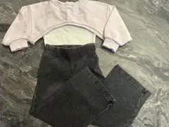 クロップドスウェット トップス　キャミソール　デニム　セット　H&M