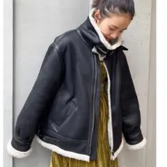 フェイクムートンボアブルゾン/ungrid