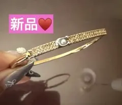 ゴールドカラー ビジュー ブレスレット ノーブランド - メルカリ