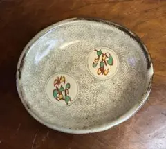 益子焼作家　松崎健　丸皿(直径21.3cm)　人間国宝・島岡達三による紹介文付 益子焼作家 松崎健 丸皿(直径21.3cm) 人間国宝・島岡達三による紹介