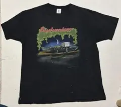 ✨希少レア✨90sUSA製XL バドワイザー墨黒フェードヴィンテージ企業Tビール