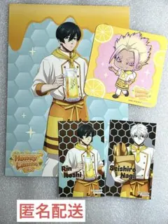 ブルーロック コラボカフェ 特典 凪 凛 ハニーレモンカフェ 士道 コースター