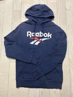 Reebok ネイビー フード付きパーカー Lサイズ
