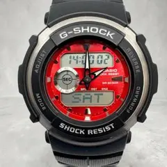 【美品・電池交換済】CASIO　G-SHOCK 　G-300　レッド　デジアナ