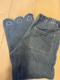 アプレレクール　120 センチ　女の子　デニム　ハート　キッズ　子供　パンツ