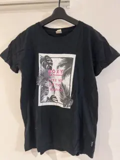 ROXY Tシャツ ブラック トロピカル柄 Lサイズ