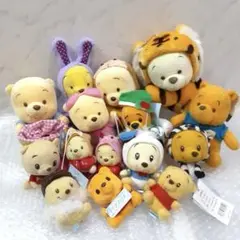 くまのプーさん　ぬいぐるみ　マスコット　キーホルダー 15点 セット