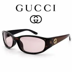 GUCCI Brown Tortoise Sunglasses Gold GGのサムネイル