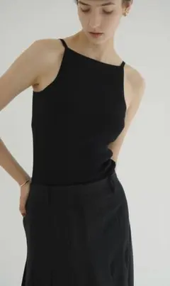 CLANE BOAT NECK BACK OPEN KNIT TOPSのサムネイル