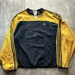 超希少3XLサイズ　00s Addidas 刺繍　フリース　スウェット　y2k
