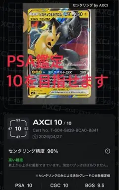 2枚　ピカチュウ＆ゼクロムGX RR SM9 タッグボルト PSa10