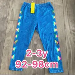 新品90cmデニム風蝶々ストレッチスパッツズボン子どもベビーキッズ保育園春夏秋冬