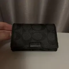 COACH シグネチャー キーケース ブラックのサムネイル