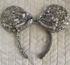 ディズニー カチューシャ ミニー スパンコール シルバー