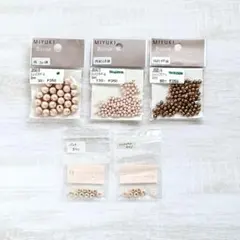 MIYUKI シュリンクパールセット ピンク ブロンズ