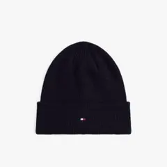 TOMMY HILFIGERネイビー リブ編みニット帽