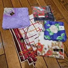 未使用　ハンカチセット 5枚 花柄・レース