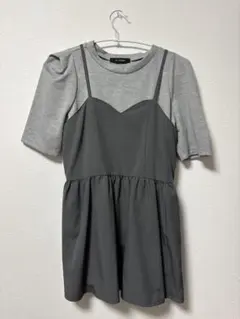 2点セット　w closet グレー 半袖とキャミソールのセットのサムネイル