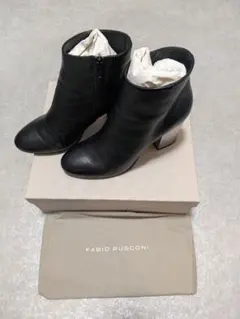 FABIO RUSCONI ブラック ショートブーツ 39