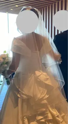 美品⭐︎タカミブライダル　ウェディングドレス　ベール　パールビーズ