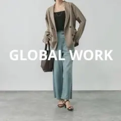 【美品】 グローバルワーク　ウツクシルエットWクロスジャケット　モカ　Sのサムネイル