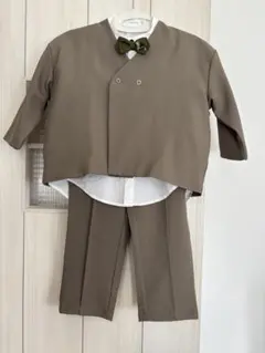 riziere キッズ 110cm スーツ セットアップ シャツ 蝶ネクタイ付き