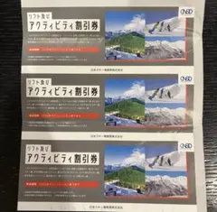 【最新】日本駐車場開発 リフト・アクティビティ割引券×3枚 匿名配送 株主優待