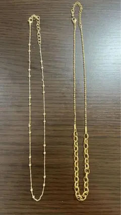 金メッキ ロングチェーンネックレス