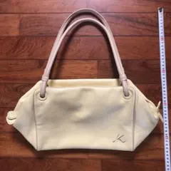 キタムラ　レザー　パステルイエロー　美品