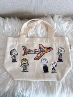 ANA機内限定販売 スヌーピー ピーナッツ トートバッグ 飛行機デザイン