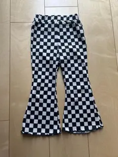 SHEIN チェック柄 フレアパンツ 3Y