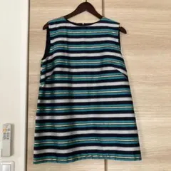 【極美品】ダーマコレクション チュニック 13号 麻混 高級裏地キュプラ　送料込