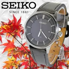 Ⴤ1463 ꕤ美品 SEIKO ソーラー 腕時計 シルバー ラウンド 3針