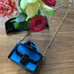 ❤️UNTITLEDアンタイトル❤️ベルベットコバルトブルー2WAYショルダーバッグのサムネイル