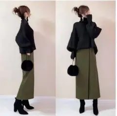 セットアップ ニット ハイネック