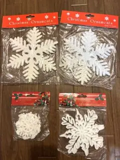 クリスマスツリー　オーナメント　ガーランド　窓用デコレーション　雪の結晶　飾り