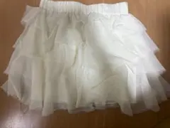 【NICE CLAUP】チュールティアードスカート