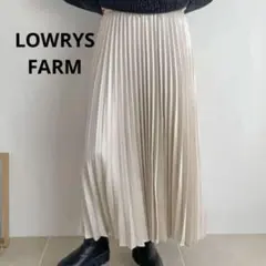 LOWRYS FARM サテンプリーツスカート フリーサイズ