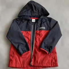OUTDOOR フード付きジャケット 130サイズ ネイビー/レッド