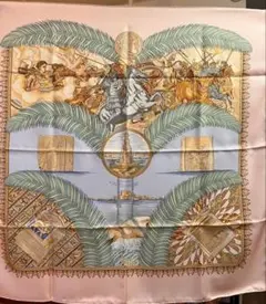 ☘️新品未使用 箱付☘️ HERMES カレ90 王妃のターバン ベージュ
