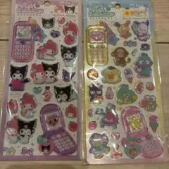 平成はっぴーフォンシール ステッカー ポチャッコ&マイメロクロミ　サンリオ