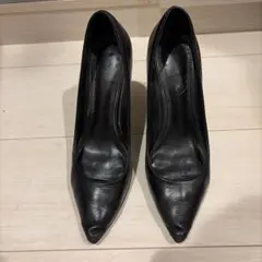 DIESELブラックレザーハイヒール