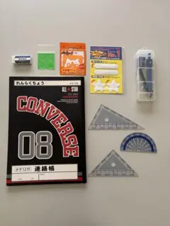 CONVERSE 連絡帳 ＆ 消しゴム ＆ シール ＆ 他3点 8点セット